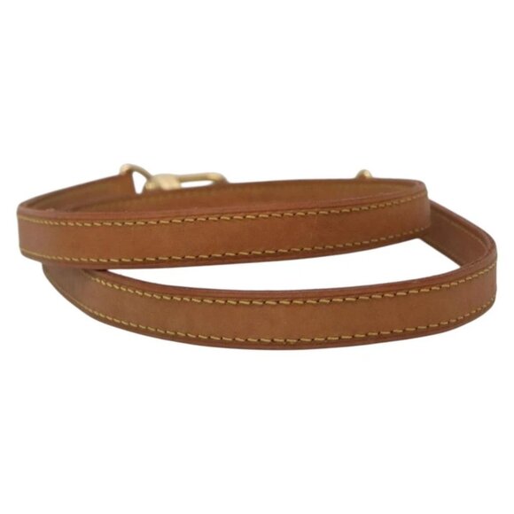 LOUIS VUITTON Shoulder Strap Leather Beige LV Auth - Picture 1 of 15